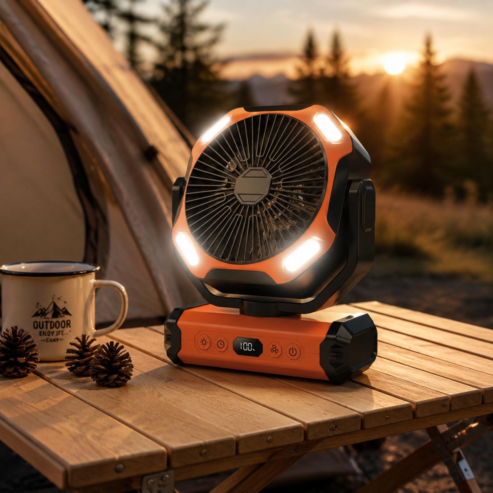 Portable USB Rechargeable Camping Fan Large Capacity Battery Outdoor Battery Operated Fan with Adjustable Head and Digital Display for Hiking Travel one size помаранчевий
Portable USB Rechargeable Camping Fan Large Capacity Battery Outdoor Battery Operated Fan with Adjustable Head and Digital Display for Hiking Travel one size помаранчевий