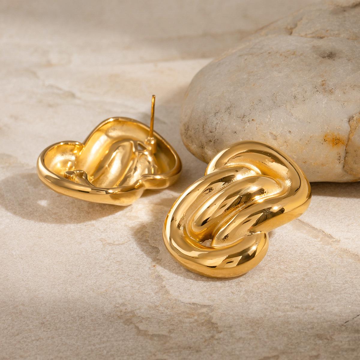 Jieding 18k Gold Stainless Steel Irregular Stud Earrings - High-End, Color-Preserving Titanium
Jieding 18k Gold Stainless Steel Irregular Stud Earrings - High-End, Color-Preserving Titanium