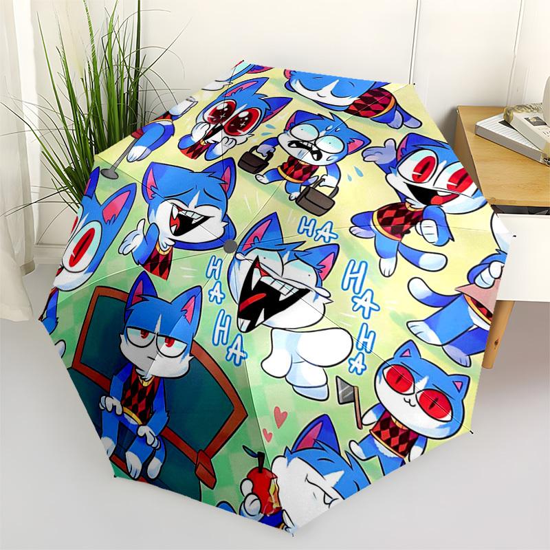 1pc Blue Cat Outdoor Umbrella - Automatic Opening/Closing, Portable 3-Fold Design, 8-Rib Iron Frame, Perfect Gift for Fans, Travelers, Daily Use.N048
1pc Blue Cat Outdoor Umbrella - Automatic Opening/Closing, Portable 3-Fold Design, 8-Rib Iron Frame, Perfect Gift for Fans, Travelers, Daily Use.N048