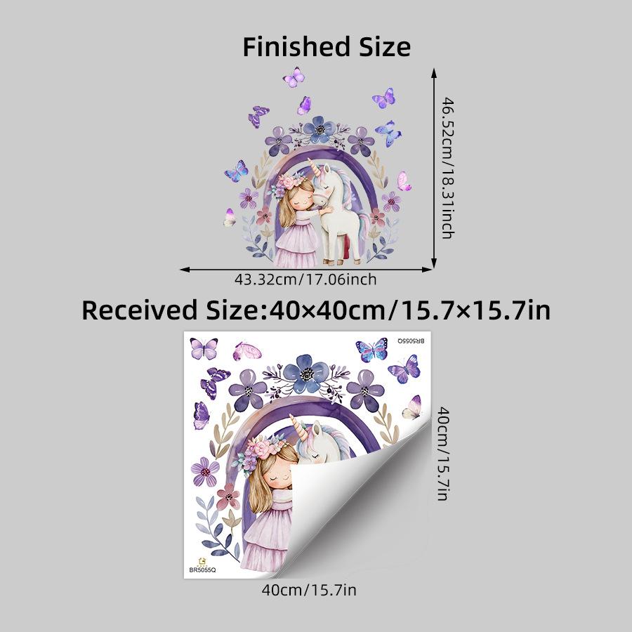 Dreamy Unicorn Girl Purple Rainbow Flower Self Adhesive Wall Sticker for Kids Room Warm Home Decor 40x60CM разноцветный
Dreamy Unicorn Girl Purple Rainbow Flower Self Adhesive Wall Sticker for Kids Room Warm Home Decor 40x60CM разноцветный