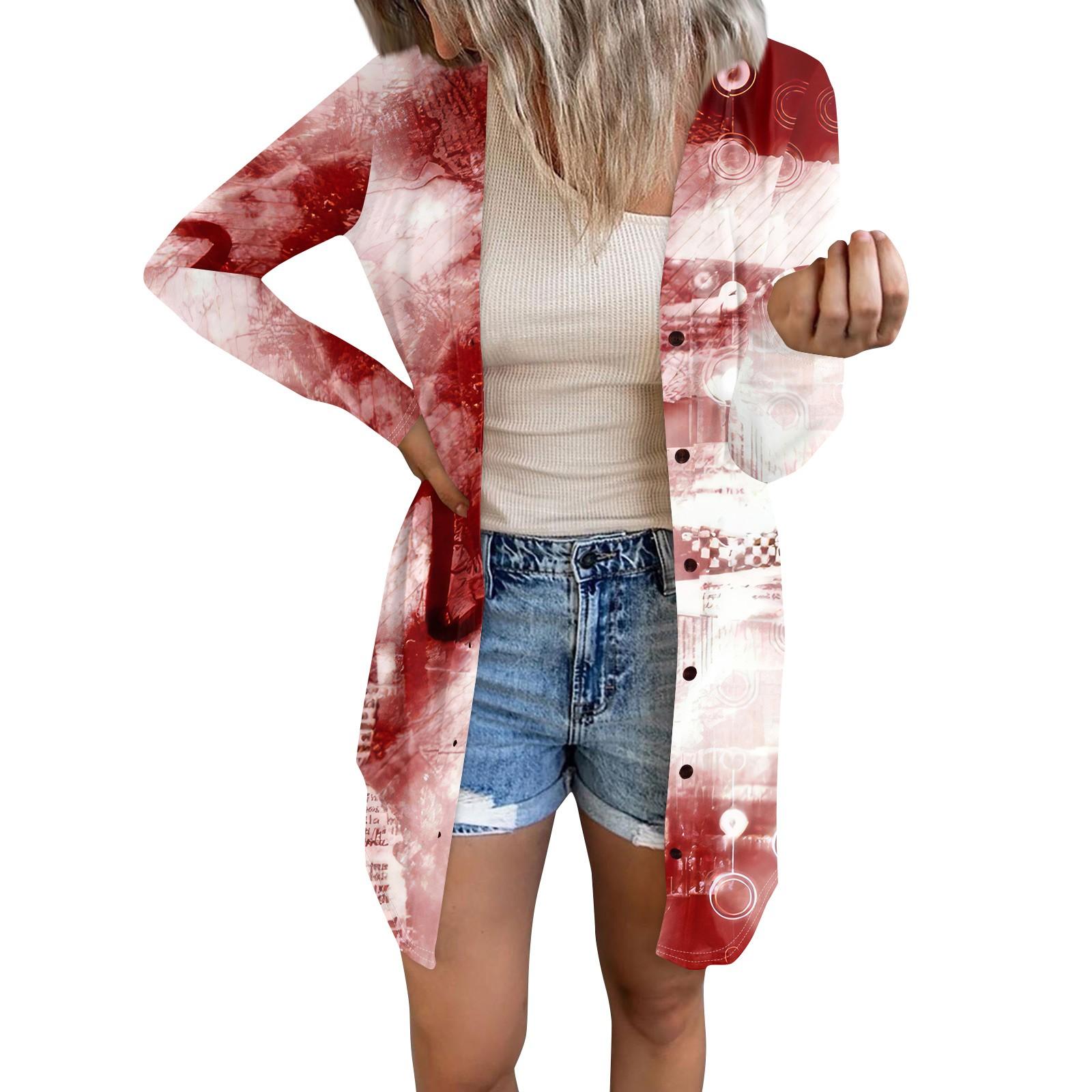 Женская повседневная модная удобная свободная куртка-кардиган с длинным рукавом и принтом на Хэллоуин XXXXL киноварь
Женская повседневная модная удобная свободная куртка-кардиган с длинным рукавом и принтом на Хэллоуин XXXXL киноварь