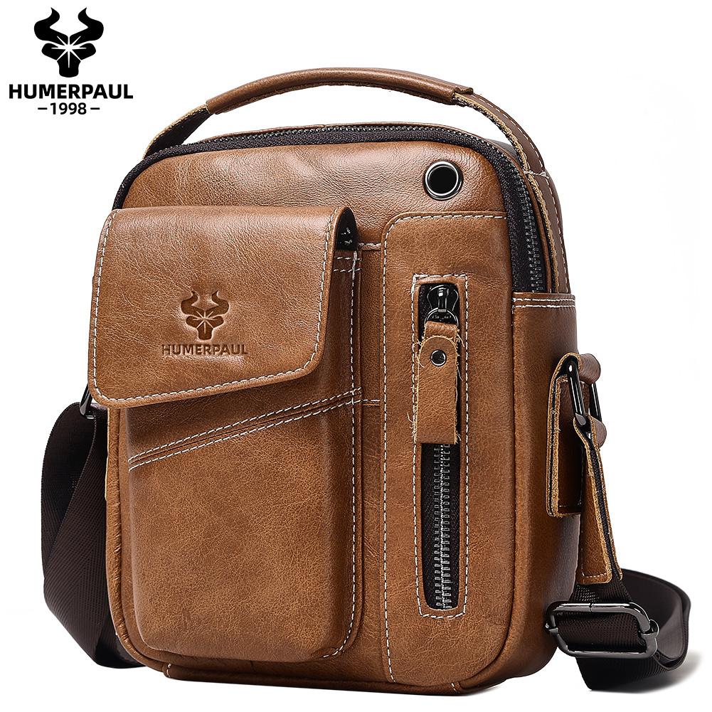 HUMERPAUL Men leather messenger bag multifunctional shoulder bag handbag briefcase travel backpack коричневый
HUMERPAUL Men leather messenger bag multifunctional shoulder bag handbag briefcase travel backpack коричневый