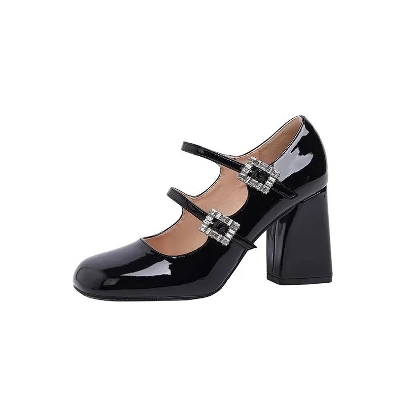 Модная элегантная женская обувь на каблуке с круглым носком, неглубокие туфли Мэри Джейн, женские туфли на высоком каблуке, модный массивный каблук, ремешок с пряжкой, женские праздничные туфли 40 чёрный
Модная элегантная женская обувь на каблуке с круглым носком, неглубокие туфли Мэри Джейн, женские туфли на высоком каблуке, модный массивный каблук, ремешок с пряжкой, женские праздничные туфли 40 чёрный