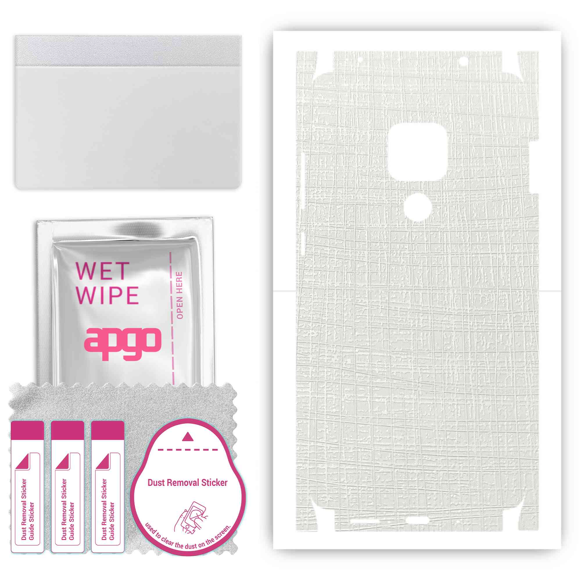 apgo Protective Skin Sticker for the back+sides compatible with Huawei Mate 20, Full Wrap Film, Foil, Vinyl - Pattern White Fabric
apgo Protective Skin Sticker for the back+sides compatible with Huawei Mate 20, Full Wrap Film, Foil, Vinyl - Pattern White Fabric