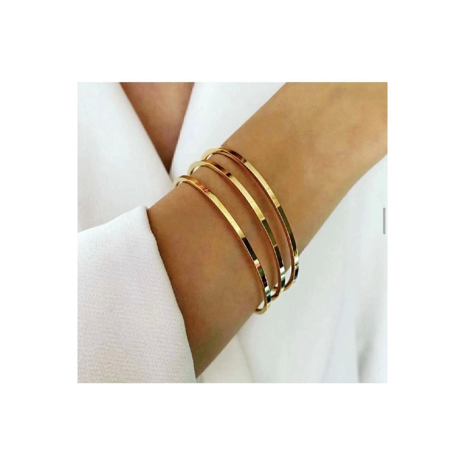 3 Pieces Steel Ajda Models, High Quality Gold Plated, 3 Pieces Bracelet 6,5 cm золотий
3 Pieces Steel Ajda Models, High Quality Gold Plated, 3 Pieces Bracelet 6,5 cm золотий