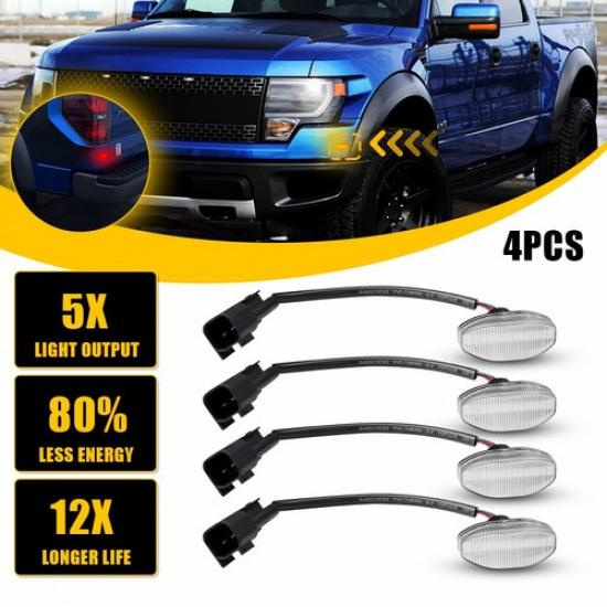 For 2010-2014 Ford F-150 Raptor Front Rear LED Bumper Side Marker Lights Clear A
For 2010-2014 Ford F-150 Raptor Front Rear LED Bumper Side Marker Lights Clear A