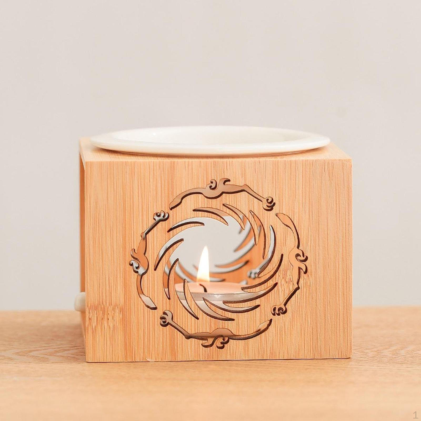 Essential Oil Burner Candle Holder Wood Stand Tabletop Decoration 11.5x10.8x8.8cm for Office
Essential Oil Burner Candle Holder Wood Stand Tabletop Decoration 11.5x10.8x8.8cm for Office
