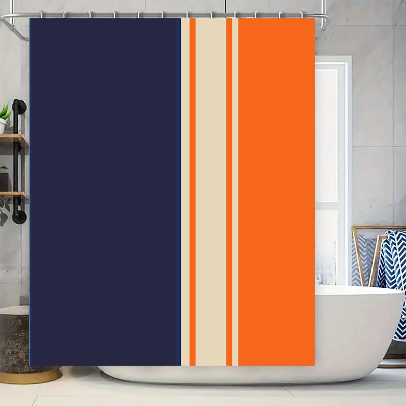 Modern Style Shower Curtain With Orange And Beige Stripes Perfect For Your Bathroom Decor (Item Number: 123456) W60H190(CM)-1 Pcs
Modern Style Shower Curtain With Orange And Beige Stripes Perfect For Your Bathroom Decor (Item Number: 123456) W60H190(CM)-1 Pcs