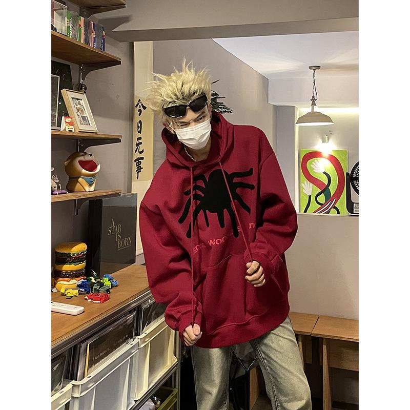 American high street spider hooded sweater men s new print spring and autumn cleanfit heavy versatile hoodie jacket 3XL бордовий
American high street spider hooded sweater men s new print spring and autumn cleanfit heavy versatile hoodie jacket 3XL бордовий