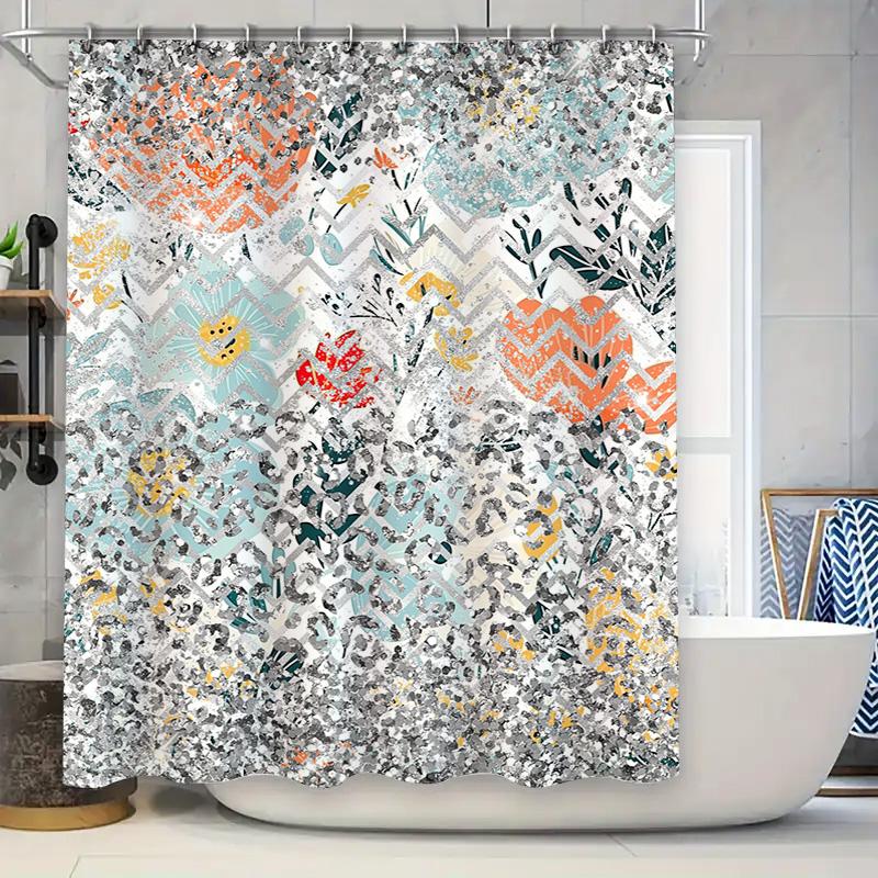 Modern Style Bathroom Shower Curtain Set With Flower Print Waterproof Decorative Bath Liner For Home Decoration (White Blue Flor W60H190(CM)-1 Pcs
Modern Style Bathroom Shower Curtain Set With Flower Print Waterproof Decorative Bath Liner For Home Decoration (White Blue Flor W60H190(CM)-1 Pcs