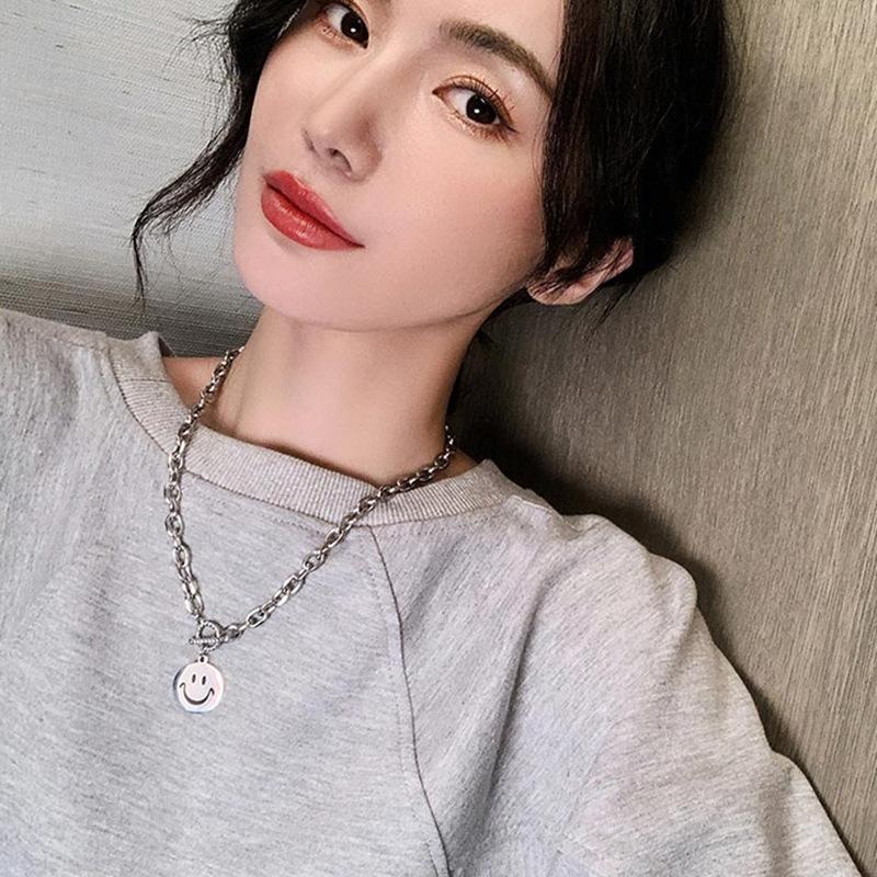 LXL Cute Statement Jewelry Smiley Pendant Necklaces for Women Love Rose Silver Color Pendant Smile Chains Necklace
LXL Cute Statement Jewelry Smiley Pendant Necklaces for Women Love Rose Silver Color Pendant Smile Chains Necklace