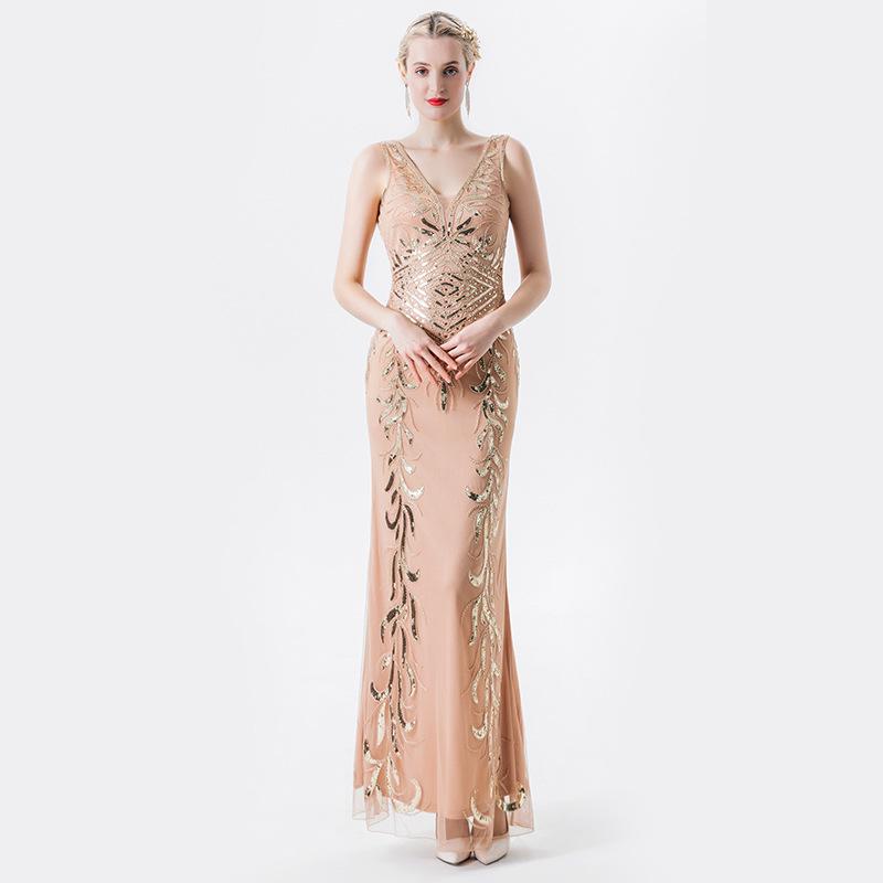 Elegant Deep V Sequin Gown for Evening, Party, Dance, and Formal Events Small абрикосовый/золотой
Elegant Deep V Sequin Gown for Evening, Party, Dance, and Formal Events Small абрикосовый/золотой