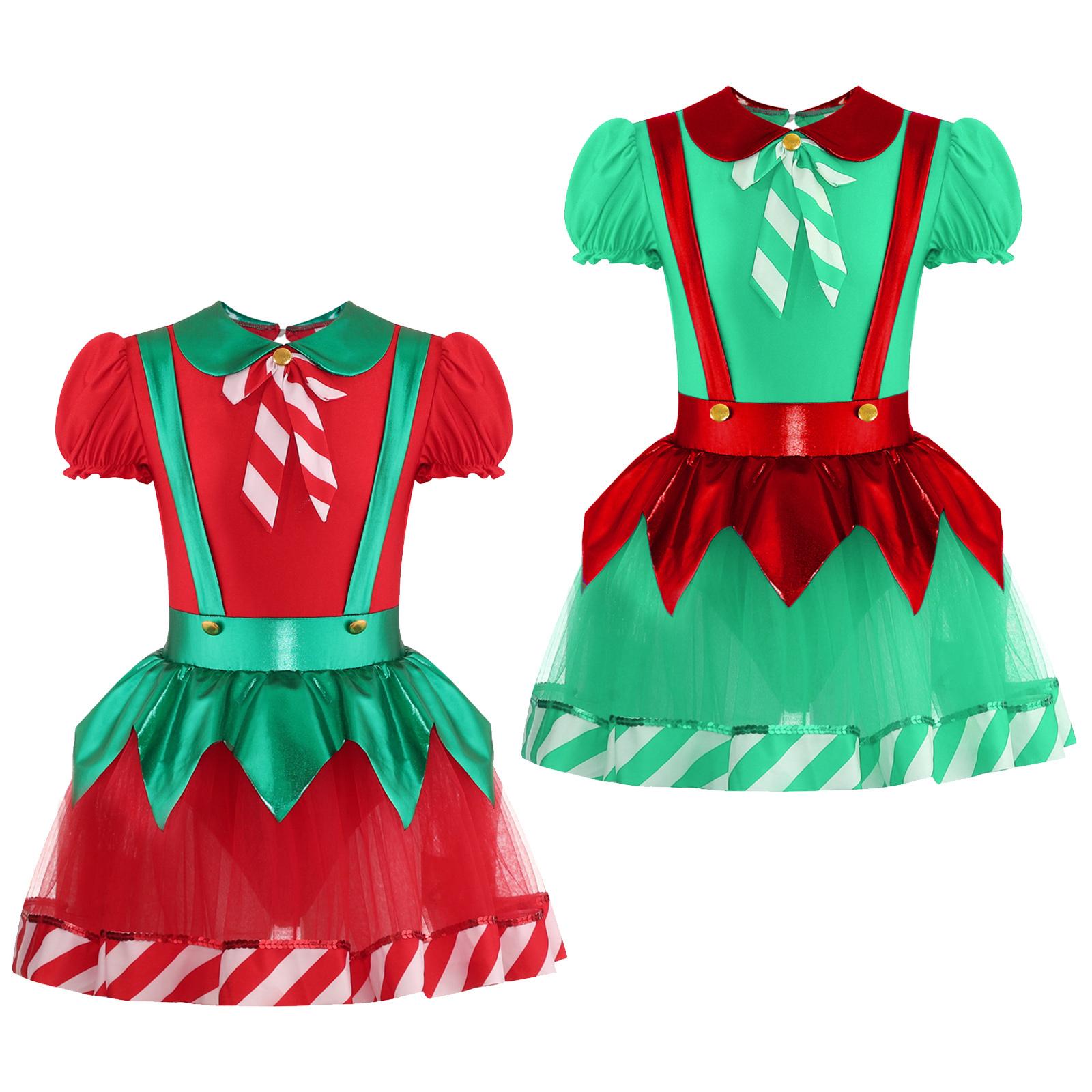Kids Christmas Elf Costume Girls Puff Sleeve Tutu Dress Jumpsuit Dance Figure Skating Leotard 3-4 Years зелений
Kids Christmas Elf Costume Girls Puff Sleeve Tutu Dress Jumpsuit Dance Figure Skating Leotard 3-4 Years зелений