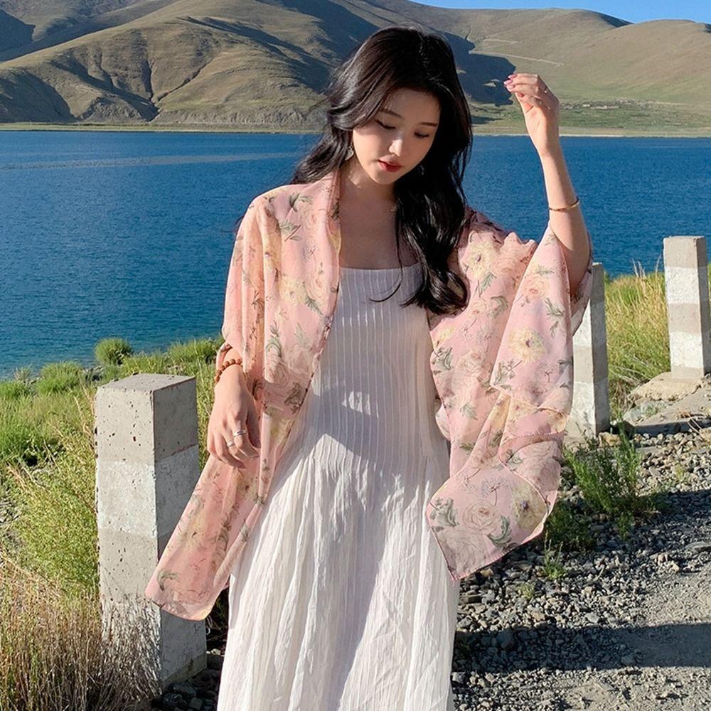 Chiffon Solid Color Beach Shawl Korean Style Shawl Sunscreen Scarf Female Wraps Summer Large Scarf
Chiffon Solid Color Beach Shawl Korean Style Shawl Sunscreen Scarf Female Wraps Summer Large Scarf