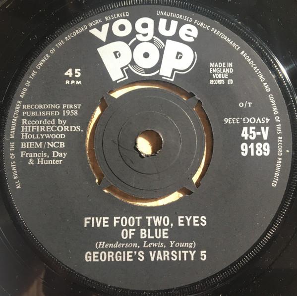 7inch Record GEORGIE S VARSITY 5 - Five Foot Two 45V9189 VOGUE POP 1958 UK Jazz Used
7inch Record GEORGIE S VARSITY 5 - Five Foot Two 45V9189 VOGUE POP 1958 UK Jazz Used