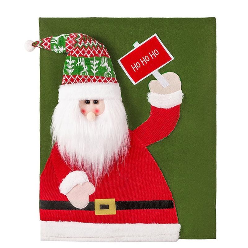 Christmas Chair Back Cover 3D Santa Snowman Chair Slipcovers for Dining Room Restaurant Home Party Christmas Decoration зелений
Christmas Chair Back Cover 3D Santa Snowman Chair Slipcovers for Dining Room Restaurant Home Party Christmas Decoration зелений