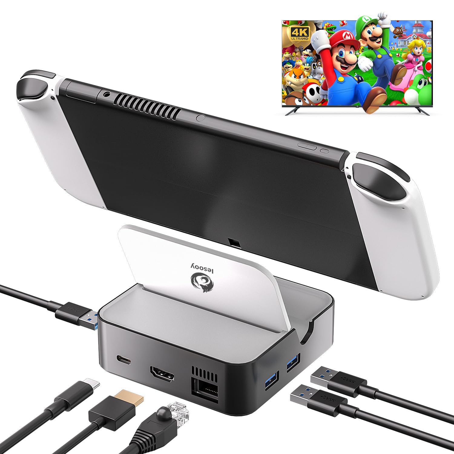 Док-станция для коммутатора Iesooy Switch OLED Подставка для зарядки Поддержка воспроизведения видео YouTube по локальной сети PD быстрые порты USB TV/выход 4K-1080P/порт 100 Мбит/с/100 Вт
Док-станция для коммутатора Iesooy Switch OLED Подставка для зарядки Поддержка воспроизведения видео YouTube по локальной сети PD быстрые порты USB TV/выход 4K-1080P/порт 100 Мбит/с/100 Вт