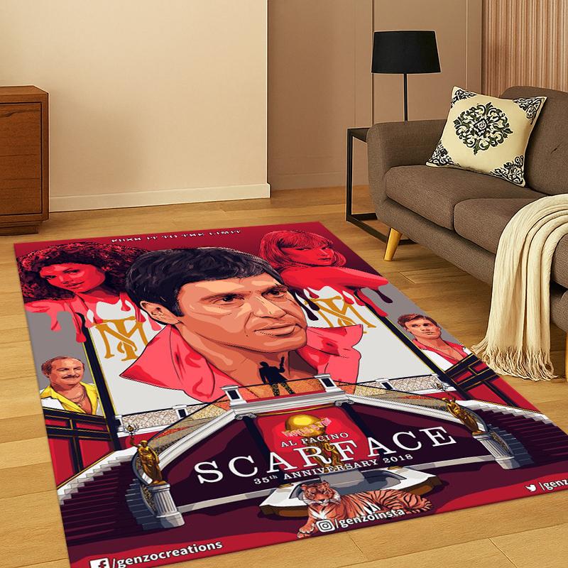3D Scarface Classic Movie Tony Carpet Rug for Bedroom Living Room Sofa Playroom Doormat Home Decor ,Kid Game Area Rug Non-slip 40x60cm
3D Scarface Classic Movie Tony Carpet Rug for Bedroom Living Room Sofa Playroom Doormat Home Decor ,Kid Game Area Rug Non-slip 40x60cm