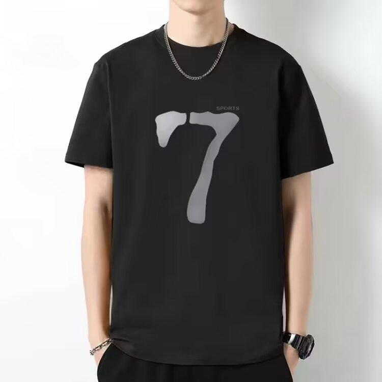 Летняя футболка большого размера с коротким рукавом, нейтральная мужская футболка M-5XL, топы с номером 7, модные топы с принтом L чёрный
Летняя футболка большого размера с коротким рукавом, нейтральная мужская футболка M-5XL, топы с номером 7, модные топы с принтом L чёрный