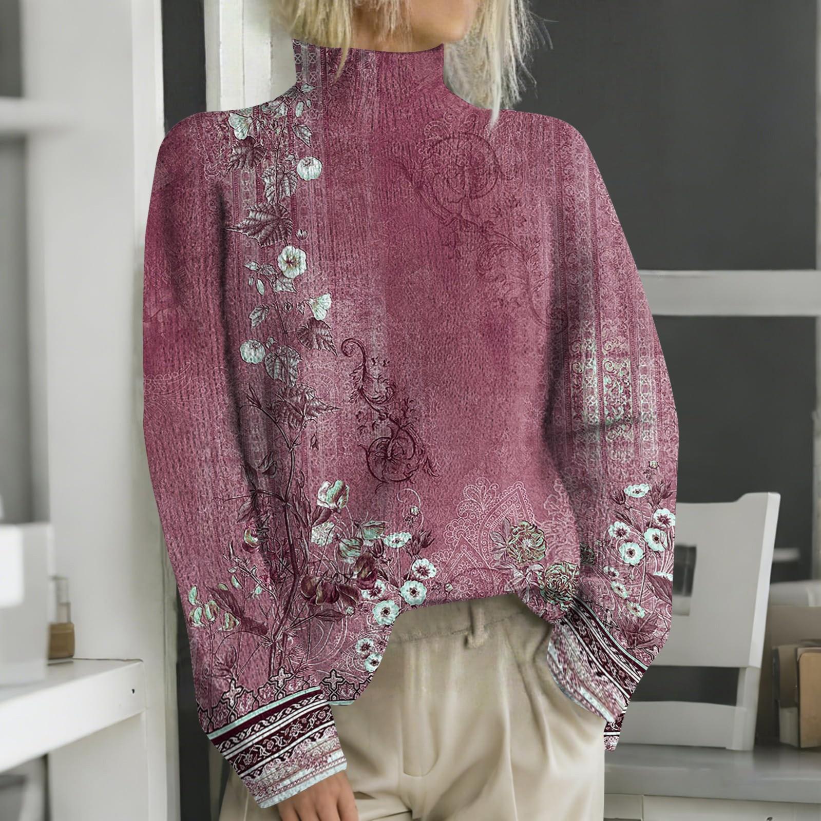 Женская мода повседневная с длинным рукавом и принтом, с высоким воротом, шерстяной трикотаж XL фиолетовый
Женская мода повседневная с длинным рукавом и принтом, с высоким воротом, шерстяной трикотаж XL фиолетовый