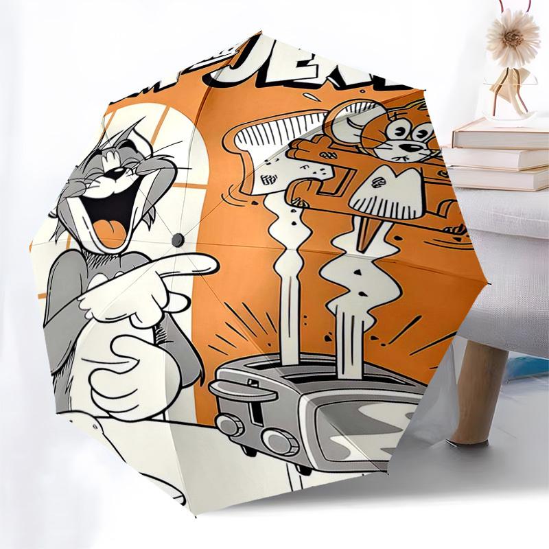 1pc Tom & Jerry Automatic Opening Folding Umbrella with 3-Fold Design, 8-Bone Iron Frame, Outdoor for Fans, Travelers, Daily Use, Gift Suitable for Al
1pc Tom & Jerry Automatic Opening Folding Umbrella with 3-Fold Design, 8-Bone Iron Frame, Outdoor for Fans, Travelers, Daily Use, Gift Suitable for Al