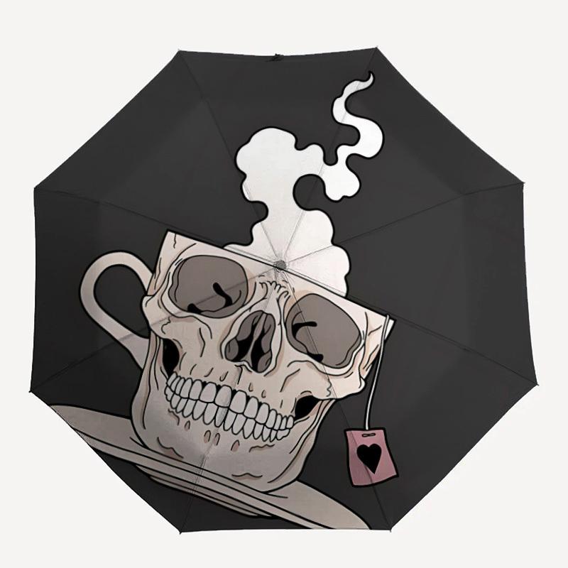 1pc Coffee Skull Fashionable Auto Opening/Closing Folding Umbrella with 8 Bones, Windproof Portable, Daily Use113
1pc Coffee Skull Fashionable Auto Opening/Closing Folding Umbrella with 8 Bones, Windproof Portable, Daily Use113