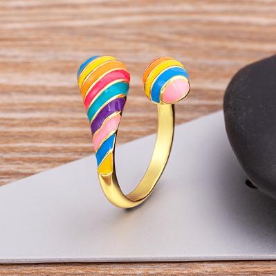 Nidin Hot Sale Rainbow Enamel Dripping Oil Squirrel Tail Rings For Women Copper Colorful Embrace Heart Jewelry Adjustable Gift
Nidin Hot Sale Rainbow Enamel Dripping Oil Squirrel Tail Rings For Women Copper Colorful Embrace Heart Jewelry Adjustable Gift