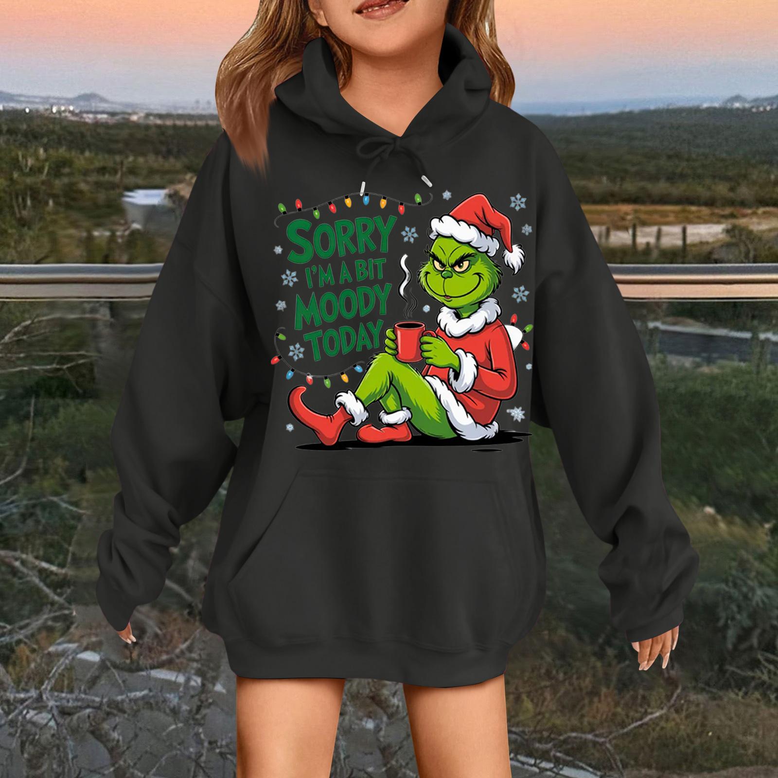 Детская модная повседневная толстовка с капюшоном свободного кроя с длинными рукавами и рождественским принтом 160 чёрный
Детская модная повседневная толстовка с капюшоном свободного кроя с длинными рукавами и рождественским принтом 160 чёрный