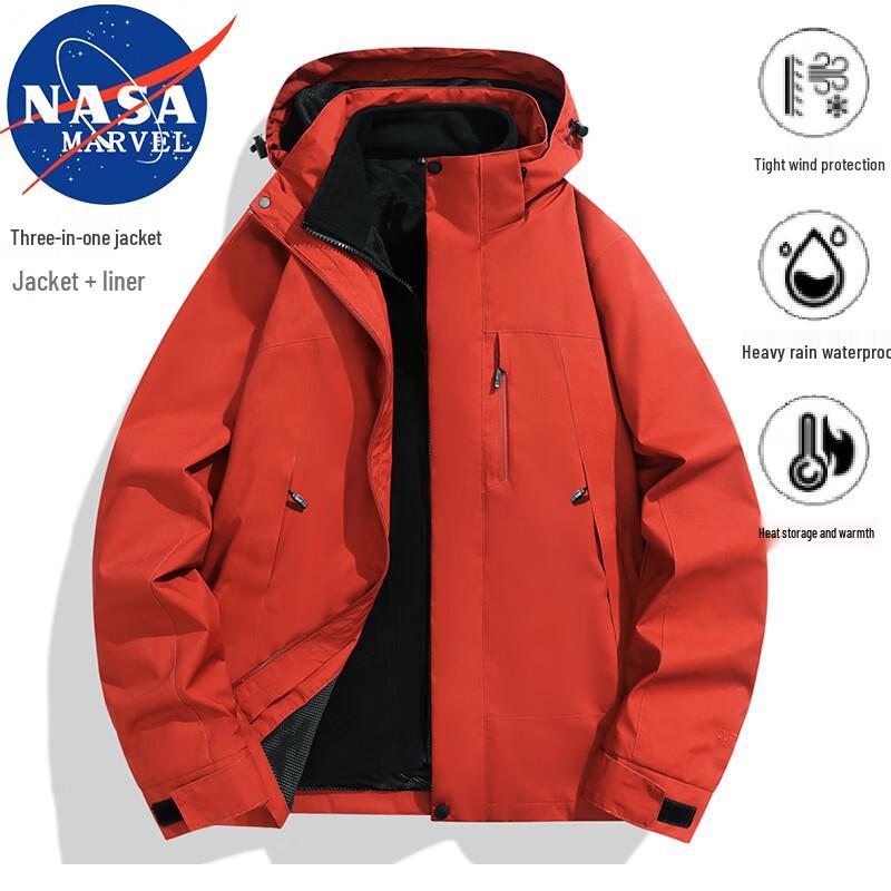 NASA MARVEL Unisex 3-in-1 Outdoor Hooded Windproof Jacket 5XL
NASA MARVEL Unisex 3-in-1 Outdoor Hooded Windproof Jacket 5XL