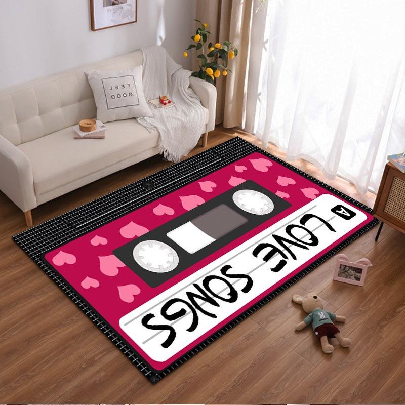 Retro Cassette Tape Carpet with Love Songs Theme and Heart Pattern Suitable for use as an anti-slip for living room bedroom sofas 40x60cm( 15x23in )
Retro Cassette Tape Carpet with Love Songs Theme and Heart Pattern Suitable for use as an anti-slip for living room bedroom sofas 40x60cm( 15x23in )