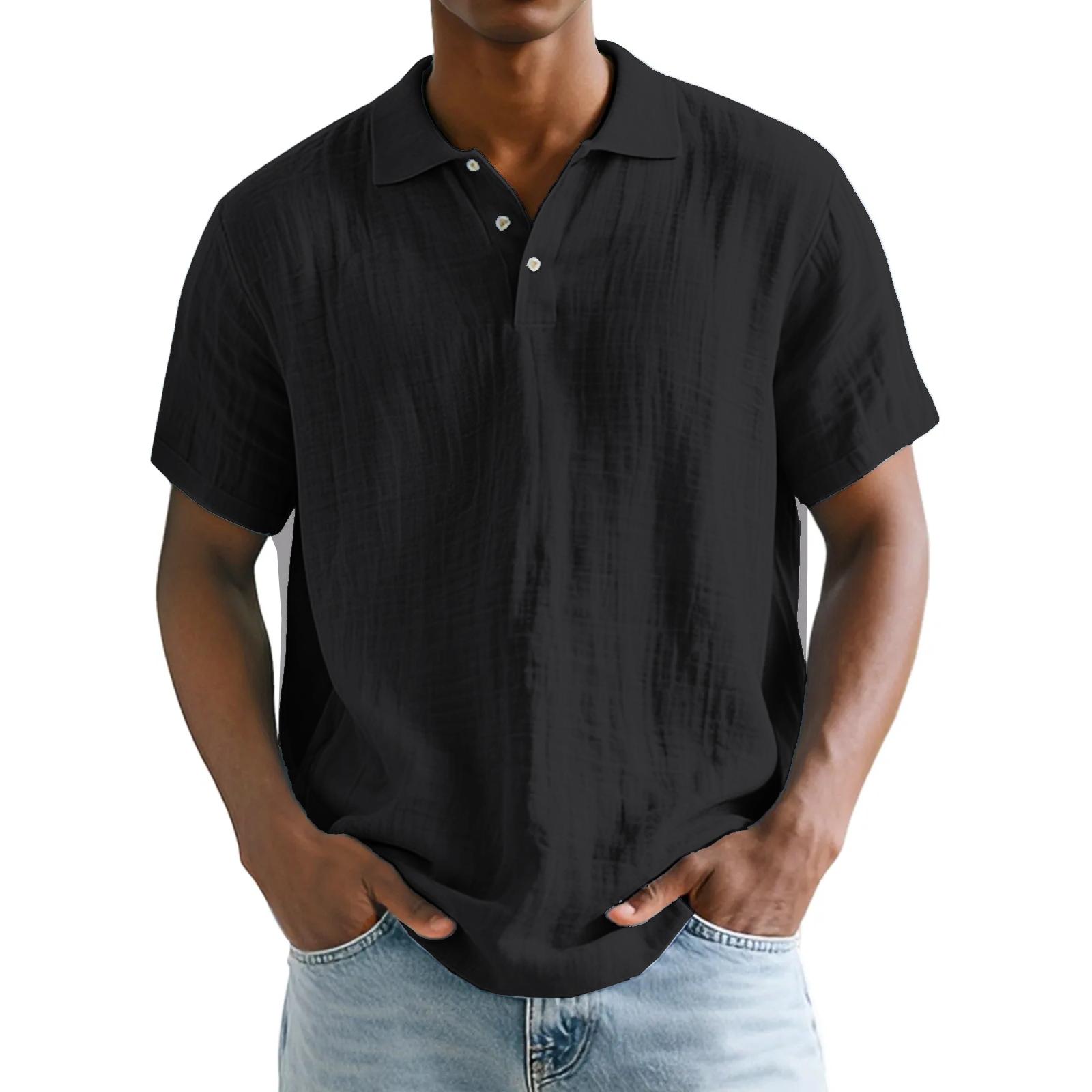 Men s Casual Loose-fitting Breathable Sports T-shirt With Turned Collar And Linen Short-sleeved Top XXL чёрный
Men s Casual Loose-fitting Breathable Sports T-shirt With Turned Collar And Linen Short-sleeved Top XXL чёрный
