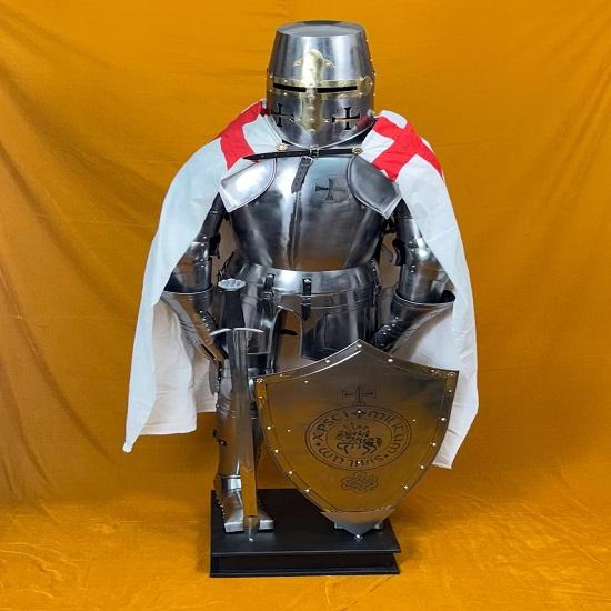 Full Templar Knight Armor Suit | Polished Medieval Roman Steel Armor with Display Stand Ideal for Home Décor
Full Templar Knight Armor Suit | Polished Medieval Roman Steel Armor with Display Stand Ideal for Home Décor