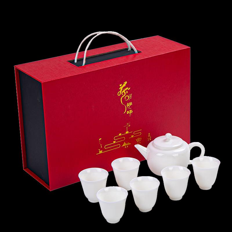Tuopai 7-Piece Suet Jade Porcelain Quick Tea Set
Tuopai 7-Piece Suet Jade Porcelain Quick Tea Set