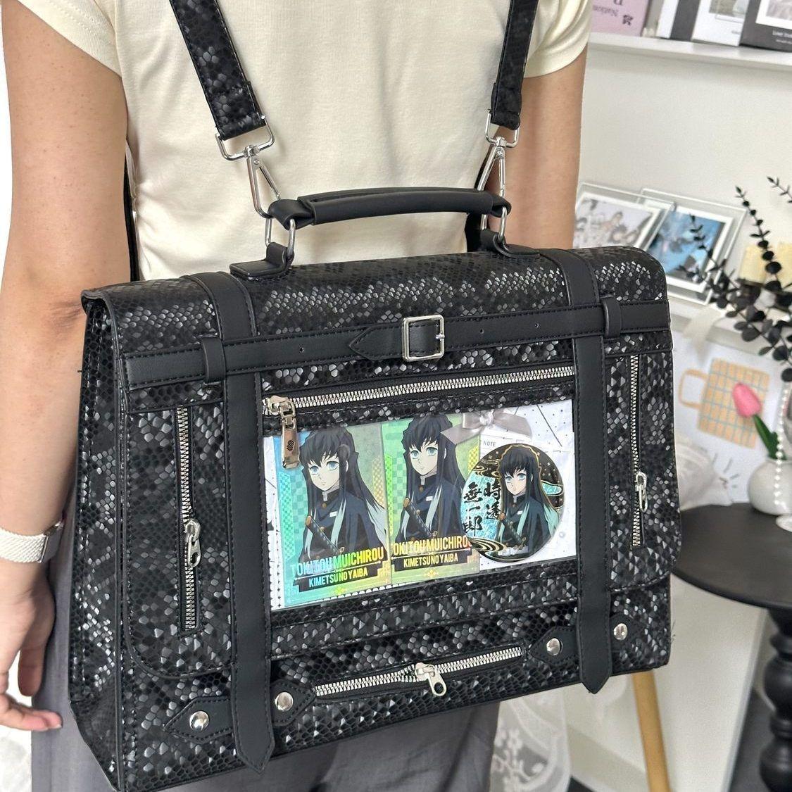 JIAERDI Japanese Faux Snake Print Handbag Women School Style Large Capacity Backpack Ladies Anime Transparent Y2k Ita Bag 2025 37x28x10cm чорний
JIAERDI Japanese Faux Snake Print Handbag Women School Style Large Capacity Backpack Ladies Anime Transparent Y2k Ita Bag 2025 37x28x10cm чорний