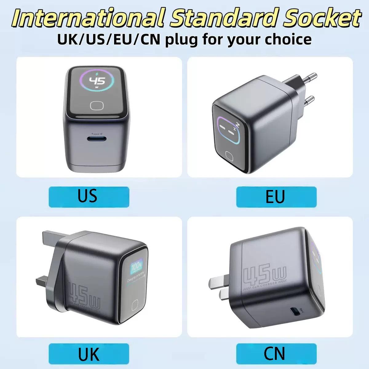 100W AI Gallium Nitride Multi-Port Charger for Phones & Laptops UK Standard
100W AI Gallium Nitride Multi-Port Charger for Phones & Laptops UK Standard