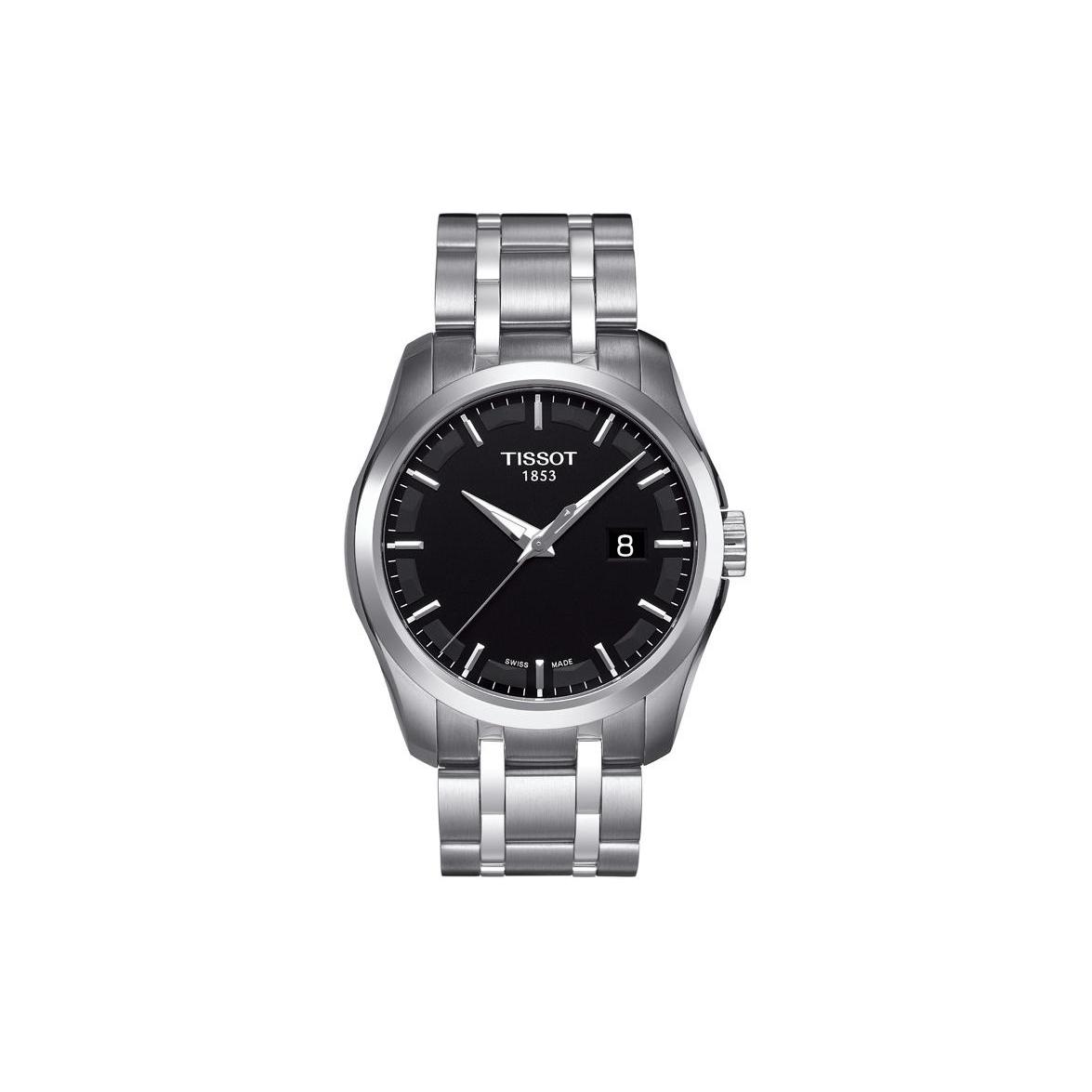TISSOT Коллекция Couturier Кварцевый механизм Мужские часы Часы 39 мм Черный циферблат Браслет из нержавеющей стали T035.410.11.051.00
TISSOT Коллекция Couturier Кварцевый механизм Мужские часы Часы 39 мм Черный циферблат Браслет из нержавеющей стали T035.410.11.051.00