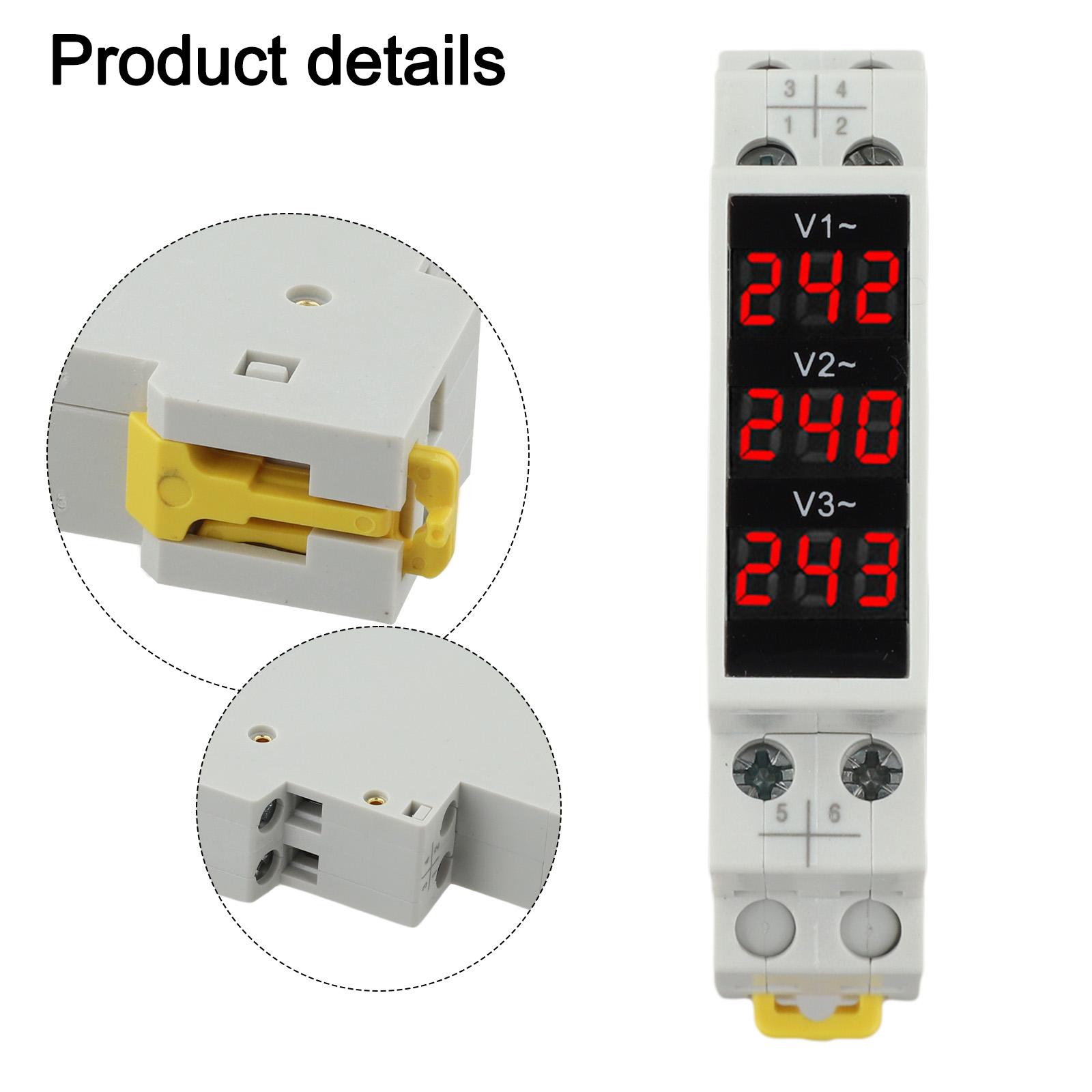 1pc BV-3R Three-phase Digital Voltmeter Din Rail Modular Voltage Meter AC80-500V 1VA For Electrical Cabinets Easy Installation China Mainland
1pc BV-3R Three-phase Digital Voltmeter Din Rail Modular Voltage Meter AC80-500V 1VA For Electrical Cabinets Easy Installation China Mainland