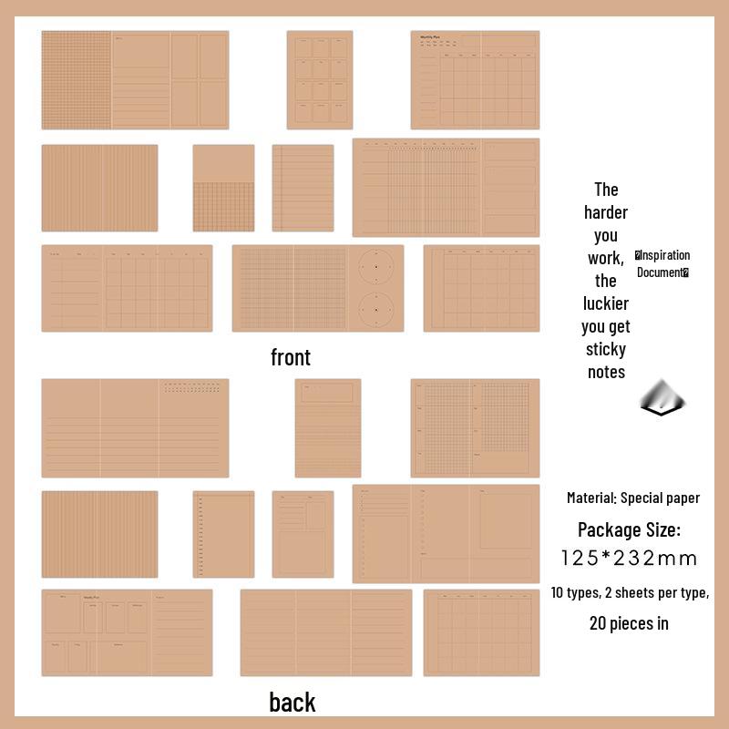 Infeel.Me Study Sticky Notes: More Effort, More Luck Series - Loose-Leaf Binder A7 Inner Pages
Infeel.Me Study Sticky Notes: More Effort, More Luck Series - Loose-Leaf Binder A7 Inner Pages