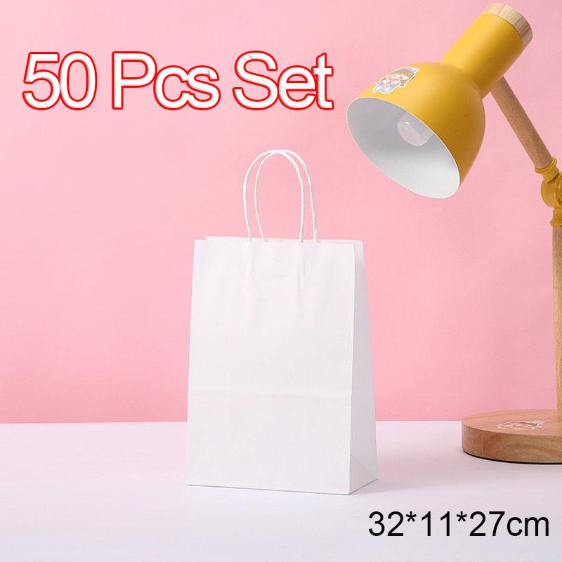 50Pcs Kraft Paper Bag Plain Rope Handle Hand Bag Gift Box Packaging Bag Paperbag For Christmas Party Gift Bag S білий
50Pcs Kraft Paper Bag Plain Rope Handle Hand Bag Gift Box Packaging Bag Paperbag For Christmas Party Gift Bag S білий