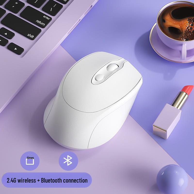 Бесшумная двухрежимная мышь Morandi Bluetooth 2.4G для офиса, планшета и телефона с перезаряжаемым аккумулятором