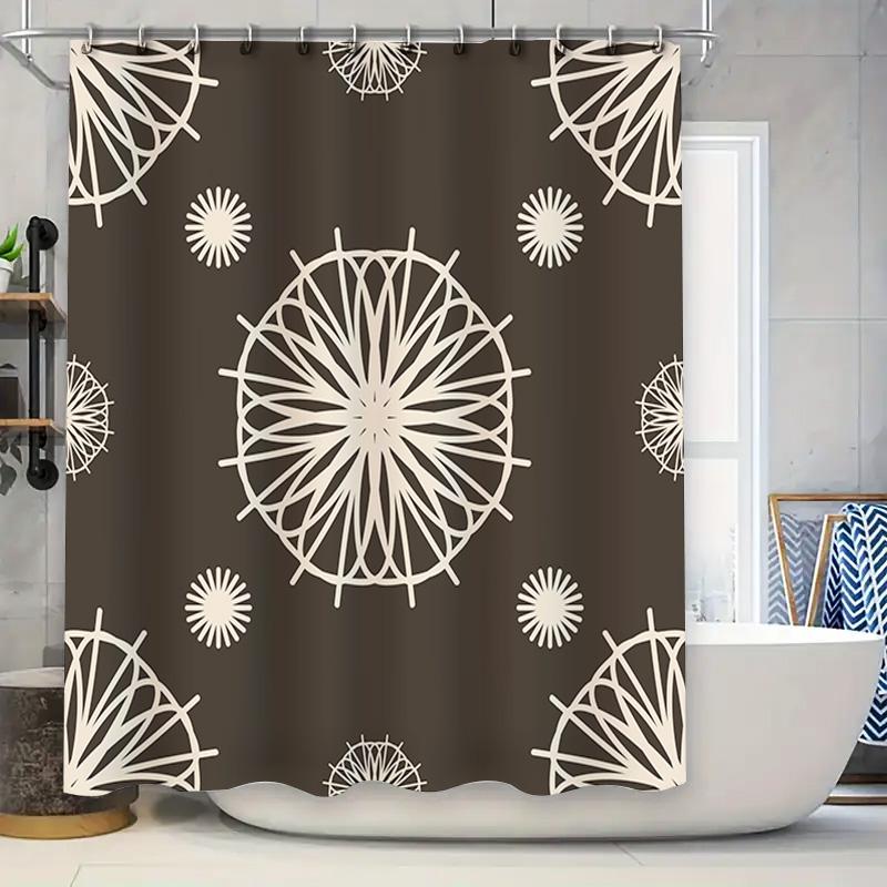 Brown White Geometric Shower Curtain Waterproof Bathroom Decor W60H190(CM)-1 Pcs
Brown White Geometric Shower Curtain Waterproof Bathroom Decor W60H190(CM)-1 Pcs