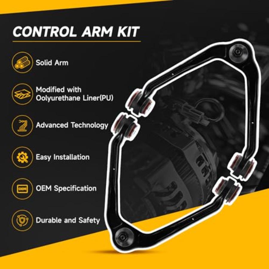 Front Upper and Lower Control Arm Kit with Polyurethane Lining for Improved Suspension Performance and Durability in Silverado United States
Front Upper and Lower Control Arm Kit with Polyurethane Lining for Improved Suspension Performance and Durability in Silverado United States