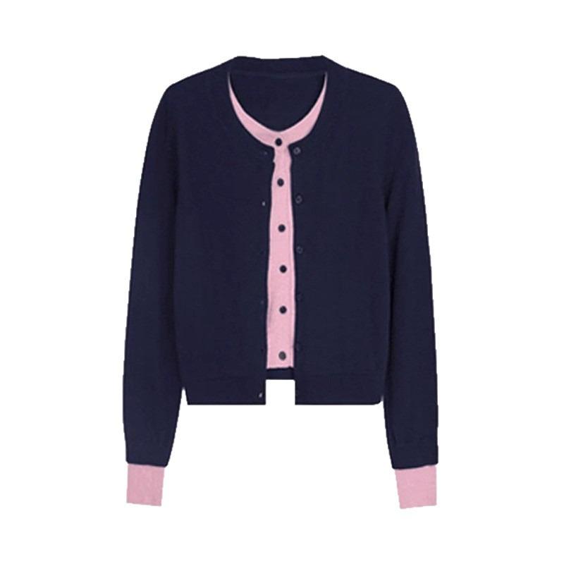 Korean High-end Contrasting Color Sweater for Women Autumn New Fashion Loose and Slim Cardigan Jacket Onesize синий
Korean High-end Contrasting Color Sweater for Women Autumn New Fashion Loose and Slim Cardigan Jacket Onesize синий