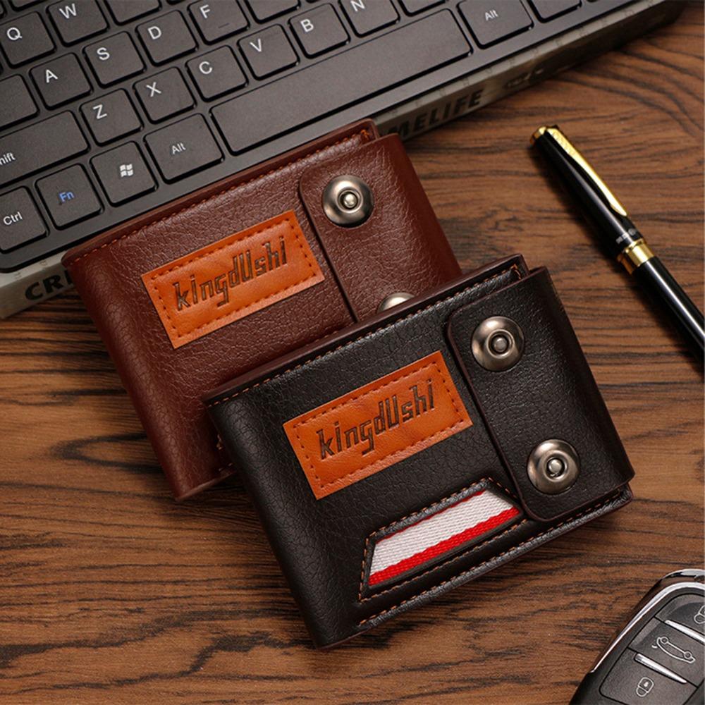 Magnetic Buckle Male Short Wallet Large Capacity Solid Color Card Bag PU Leather Card Holder Man колір темно кави
Magnetic Buckle Male Short Wallet Large Capacity Solid Color Card Bag PU Leather Card Holder Man колір темно кави