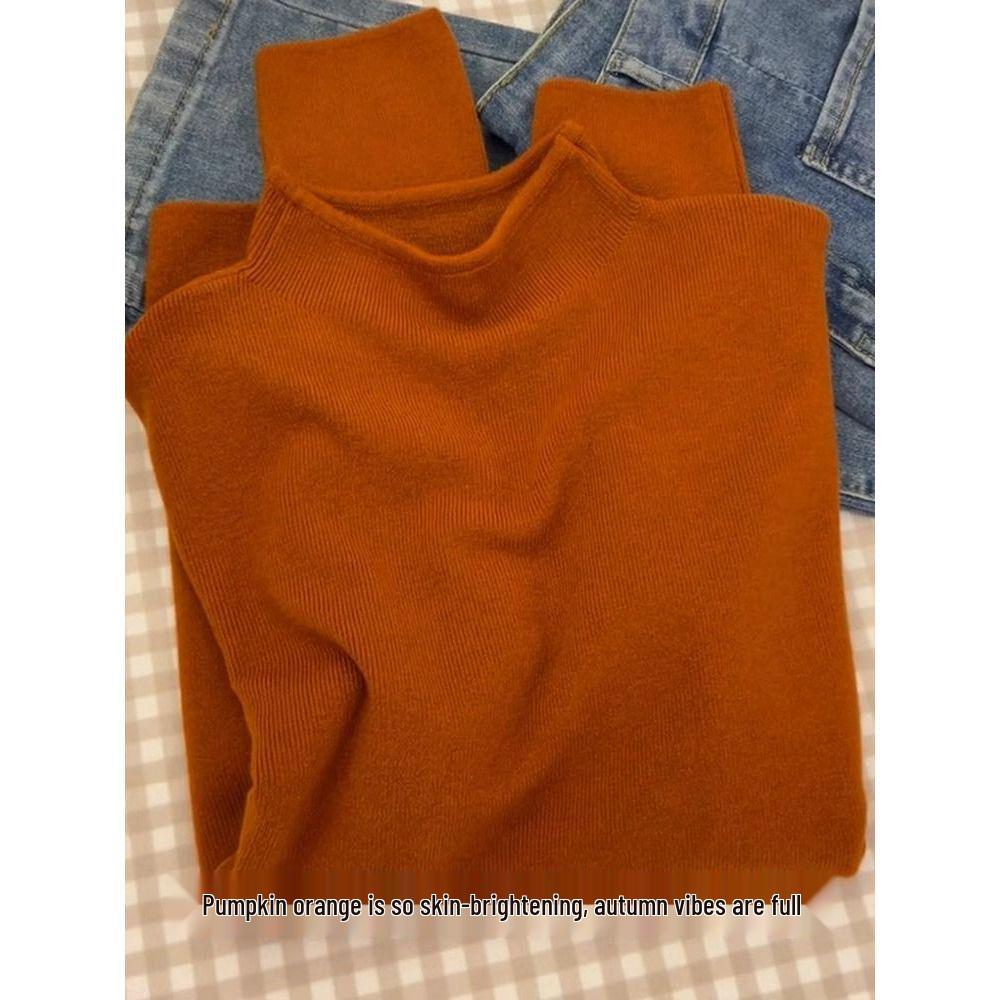 Orange Slim Fit Semi-High Neck Long Sleeve Knitted Sweater for Autumn/Winter One Size
Orange Slim Fit Semi-High Neck Long Sleeve Knitted Sweater for Autumn/Winter One Size