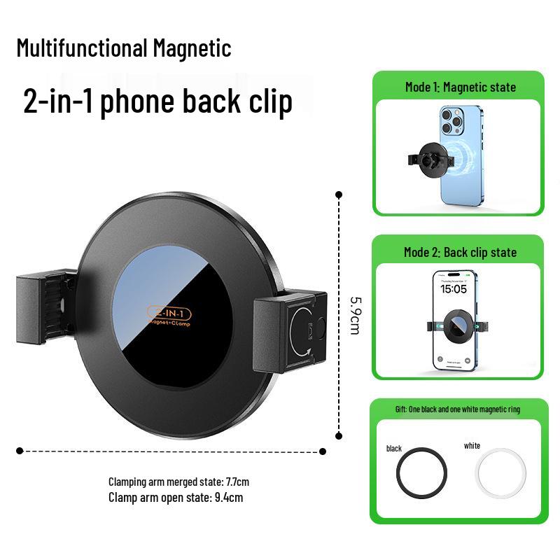 Magsafe Car Phone Holder with Magnetic Back Clip and Universal Ball Head
Magsafe Car Phone Holder with Magnetic Back Clip and Universal Ball Head