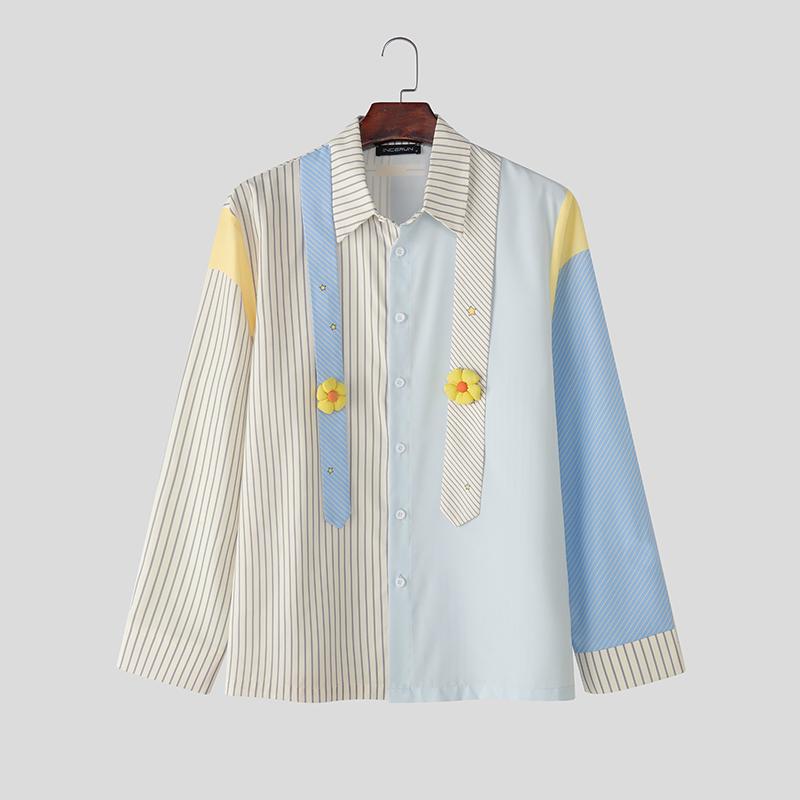 INCERUN Oversized Men Lapel Neck Long Sleeve Striped 3D Flowers Casual Loose Shirts S
INCERUN Oversized Men Lapel Neck Long Sleeve Striped 3D Flowers Casual Loose Shirts S