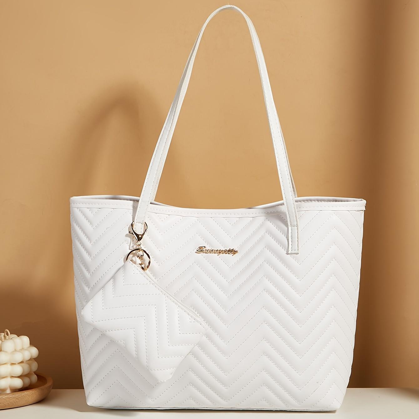 Женская сумка-тоут большой вместимости, модная одноплечевая сумка, сумка с узором из букв и волн белый
Женская сумка-тоут большой вместимости, модная одноплечевая сумка, сумка с узором из букв и волн белый