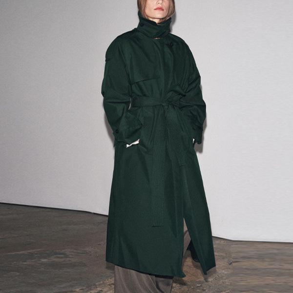2025 Autumn European & American Lapel Korean Style Tie-Waist Long Trench Coat - Versatile Women s Outerwear Medium зелений
2025 Autumn European & American Lapel Korean Style Tie-Waist Long Trench Coat - Versatile Women s Outerwear Medium зелений