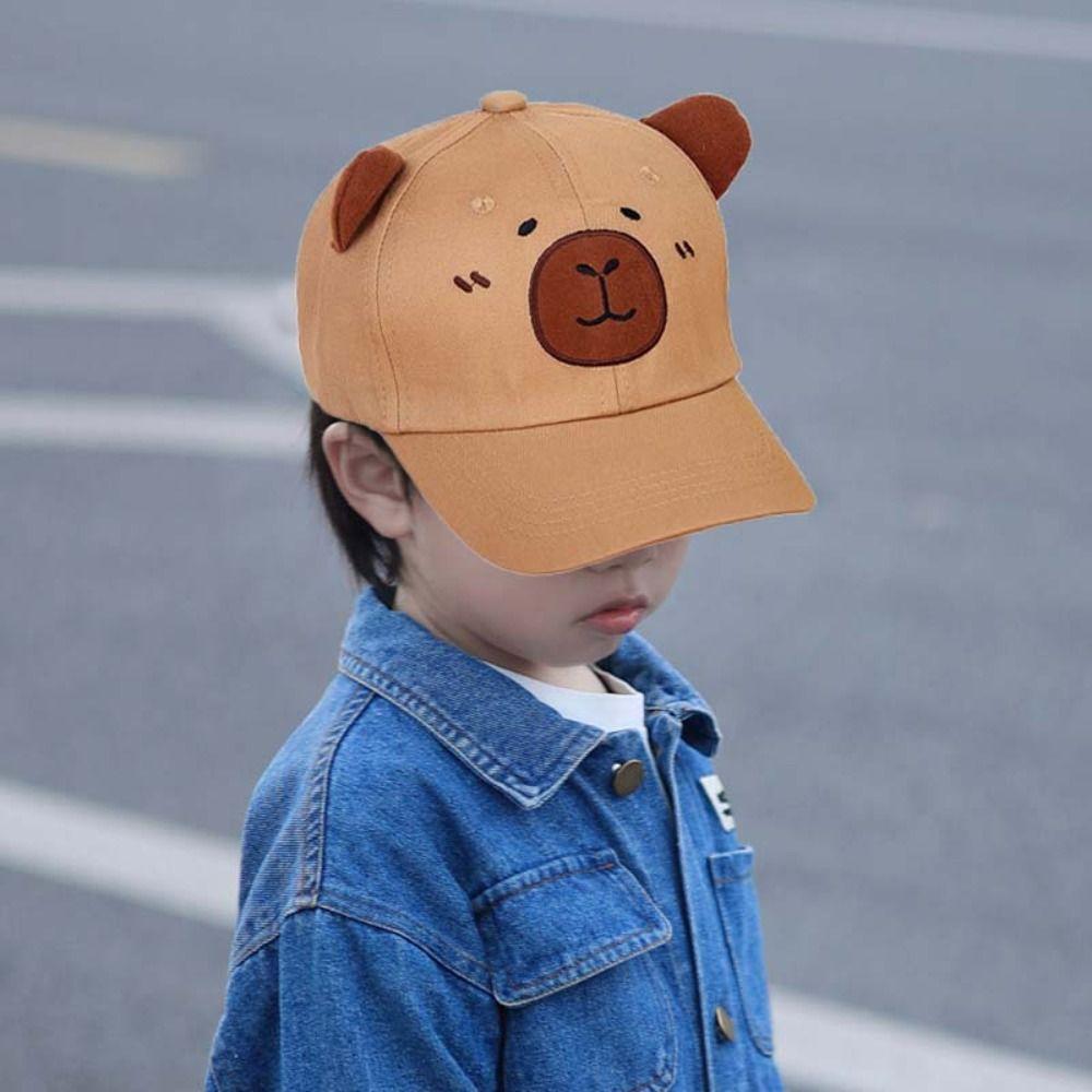 Breathable Children Baseball Hat Cotton Baby Sunscreen Hat Trendy Capybara Peaked Cap Versatile світлого кольору хакі 
Breathable Children Baseball Hat Cotton Baby Sunscreen Hat Trendy Capybara Peaked Cap Versatile світлого кольору хакі